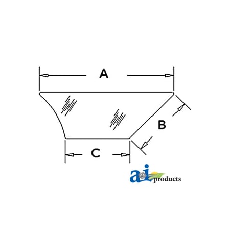 A & I Products Glass, Door, Lower (RH) 37.75" x24.75" x6.5" A-R52884